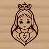 Free SVG Download: Immaculate Heart Symbol A digital illustration of the Immaculate Heart icon.