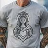 Heart of Devotion SVG Design A stylized representation of the Immaculate Heart, a symbol of devotion in various religious traditions.