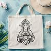 Religious Symbol SVG Illustration A stylized illustration of the Immaculate Heart symbol, suitable for vector graphics and cutting machine designs.