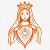 A stylized illustration of the Immaculate Heart, a sacred symbol in various religious traditions.