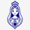 Catholic Symbol Illustration A detailed vector illustration of the Immaculate Heart, a traditional Catholic religious symbol.