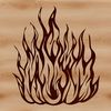 Stylized Flame Illustration in SVG Format A stylized illustration of a flame shape created using vector art.