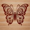 Free Vector Butterfly Graphics A colorful butterfly with intricate designs, suitable for vector graphics and craft projects.