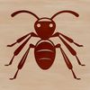 A digital illustration of a small ant with cute facial features, created as vector art.