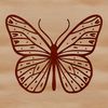A colorful illustration of a butterfly in flight, suitable for graphic design projects.