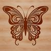 Decorative Butterfly Vector Image A colorful illustration of a butterfly with intricate details, suitable for digital design and crafting projects.