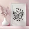 Butterfly In DXF For Download, Free Commercial Use