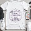 Inspirational quotes for cancer survivors in a clean vector format.