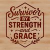 SVG illustration of inspiring quotes for cancer survivors.