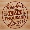 A vector illustration of a person reading a book with inspirational quotes floating above them.