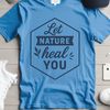 Nature quote vector art illustration featuring inspirational text surrounded by botanical elements.