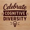 Diverse Minds Shine Brightly SVG Quote Neurodivergent individual with ADHD standing in front of a colorful background.