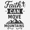 Inspiring faith quote vector design with modern typography.