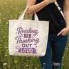 A vector illustration of a person reading from an open book with inspirational quotes.