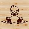 Quacking Cute Vector Illustration A simple line drawing of a duck in various poses for vector art design.