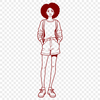 A simple illustration of a girl created using scalable SVG technology.