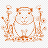 South American Rodent SVG Graphic A large rodent native to South America.