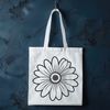 Free White Daisy Illustration A simple vector illustration of a white daisy flower with yellow center, suitable for digital design.