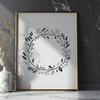 Free SVG Floral Decorations A floral wreath design created in vector format, suitable for various digital applications.