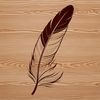A high-quality illustration of a single feather with delicate details, suitable for various design projects.