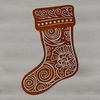 Editable SVG Christmas Stocking Clip Art An editable SVG clip art illustration of a festive holiday stocking.