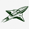 Galactic Cruiser Design SVG design concept of a spaceship against a starry night sky background