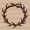 Christian Iconography Vector Art A detailed vector illustration of the Crown of Thorns from Christian iconography.
