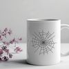 An intricate spider web design created in vector format, suitable for digital cutting machines.