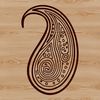 Beautiful Ornate Motif An intricately designed vector paisley motif suitable for various design applications.