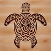 Illustration of a sea turtle in a vector design format.