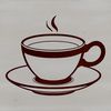 Ceramic Tea Cup Design A digital illustration of a ceramic teacup with handle and saucer, designed as vector art.