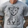 Spotted Beauty Vector Design A sleek big cat with a distinctive spotted coat, ideal for vector design projects.