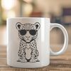 A large cat with distinctive spots, rendered in high-resolution vector format.