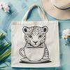 A stylized illustration of a jaguar's head with sleek lines, perfect for vector art designs.