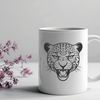 Spot-On Vector Animal Icon A large feline animal with distinctive spots, represented as a vector design.