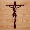 A traditional illustration of Jesus in a crucifixion pose, suitable for various digital applications.