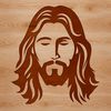Distinctive Jesus Head Illustration A graphic illustration of the head of Jesus in a simple yet distinctive design.