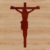 Silhouette Jesus Illustration A silhouette illustration of Jesus in a crucifix pose.
