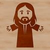 Stylized Christian Illustration A stylized illustration of Jesus in a religious context.