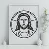 Artistic Jesus In DXF - Free Digital Download