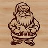 Christmas Figure Vector Illustration A standing figure of Father Christmas in festive attire, ideal for holiday decorations and designs.