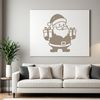 A stylized silhouette illustration of Santa Claus, suitable for commercial or personal projects.