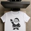 An SVG silhouette of Santa Claus for cutting machine designs, crafts, and creative projects.