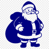 SVG illustration of Santa Claus in festive holiday attire