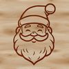 Festive Father Christmas Icon A digital illustration of Father Christmas, a festive holiday icon.