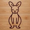 Cute Australian Animal SVG Icon Simple line drawing of a cute kangaroo in vector format.
