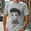 Young Boy Icon A young boy with neutral expression, suitable for vector art projects.
