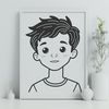 Cute Young Boy Vector Graphic Illustration A young boy illustration created as a vector graphic in SVG format.