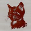 Simple Kitten Illustration A small domestic cat sitting on the floor, depicted in simple vector lines.