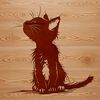 Whimsical Kitten Sitting Pose A sitting domestic cat in a cute pose, suitable for use as clip art or vector design.